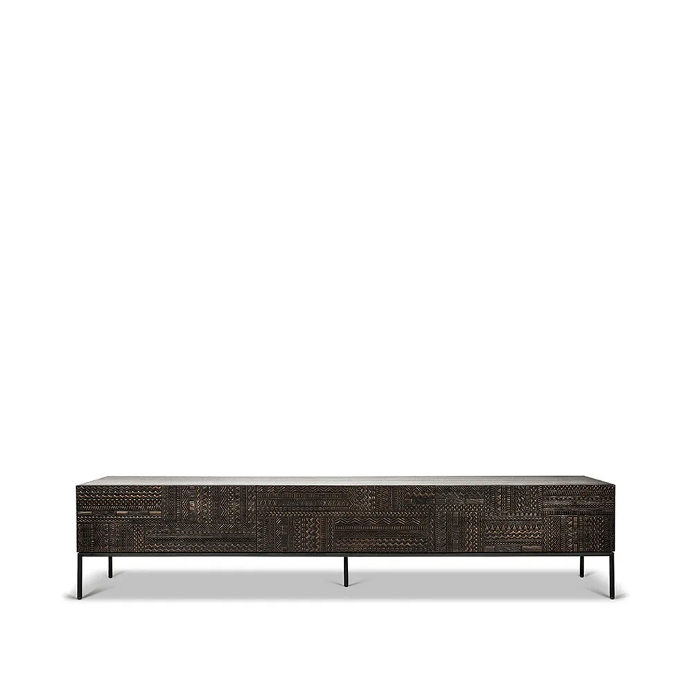 Mueble multimedia Tabwa , Teca negra 51x240 cm Ethnicraft