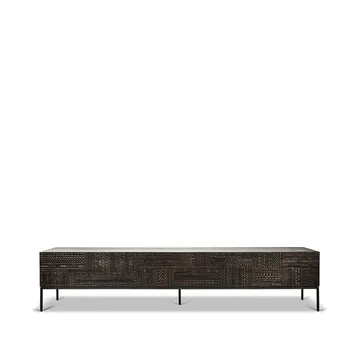 Mueble multimedia Tabwa  - Teca negra 51x240 cm - Ethnicraft