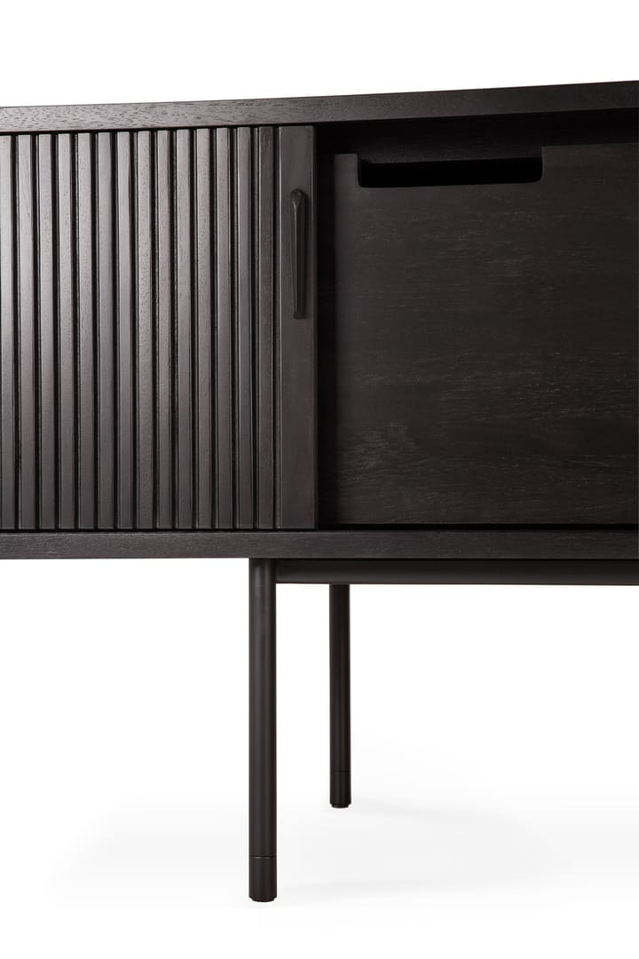 Mueble para TV Roller Max, Lackad teak-negro-2 puertas Ethnicraft