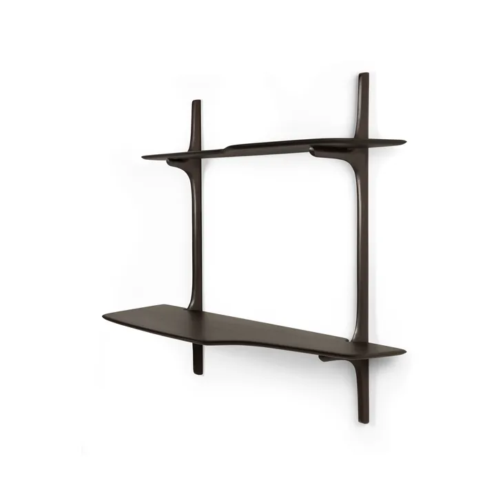 PI escritorio de pared - Madera de caoba dark brown, 140x48 cm - Ethnicraft