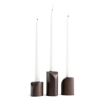 Portavelas PI, 3 piezas - Caoba teñida de marrón oscuro - Ethnicraft