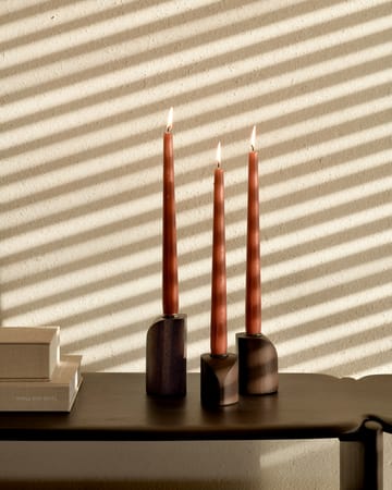 Portavelas PI, 3 piezas - Caoba teñida de marrón oscuro - Ethnicraft