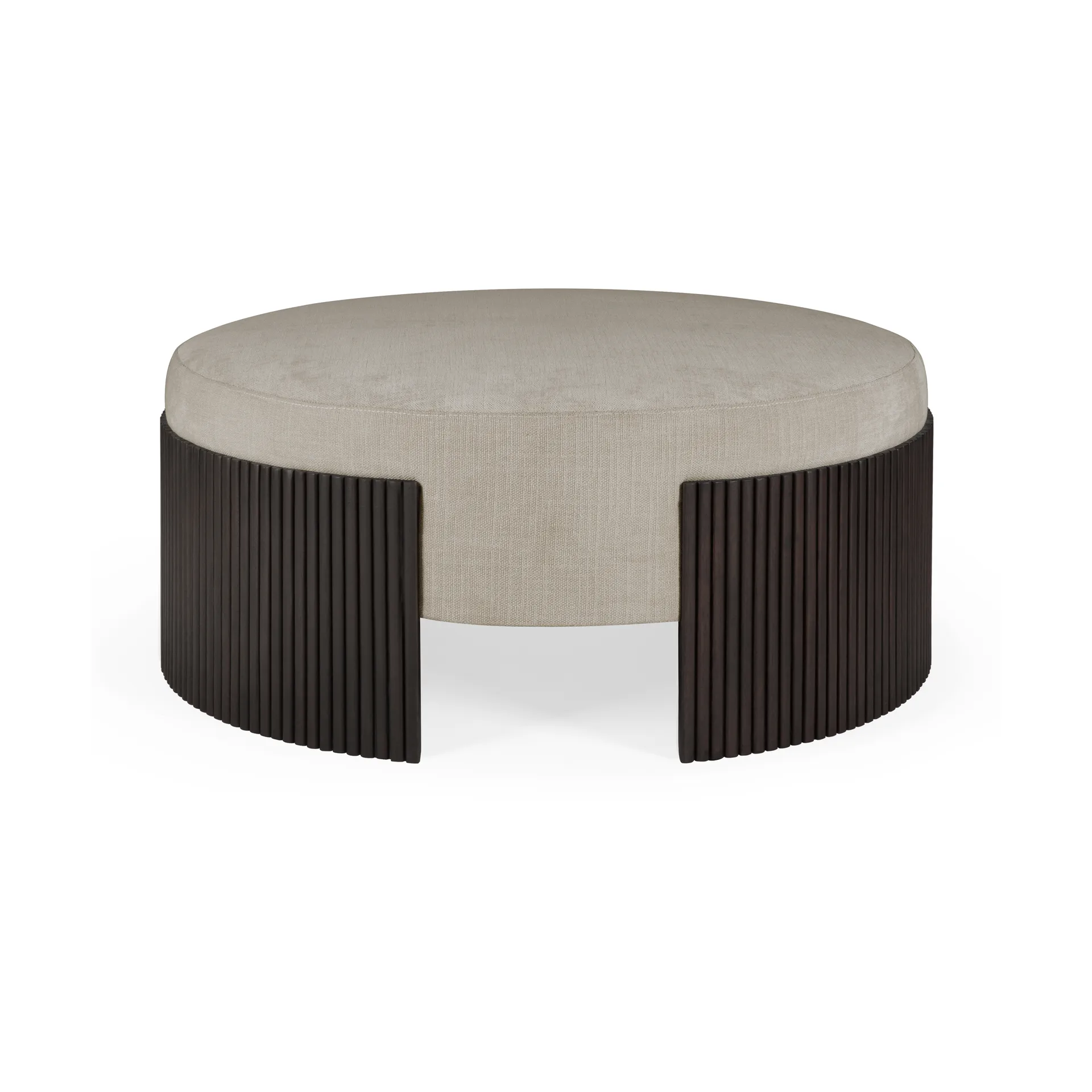 Puf Roller Max , Dark brown mahogny, Ø85×35 cm Ethnicraft