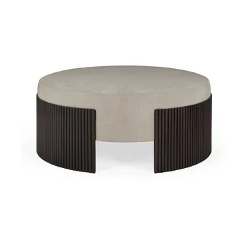 Puf Roller Max  - Dark brown mahogny, Ø85×35 cm - Ethnicraft