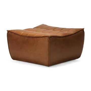 Reposapiés N701 70x70 cm - Anilina cuero brown - Ethnicraft