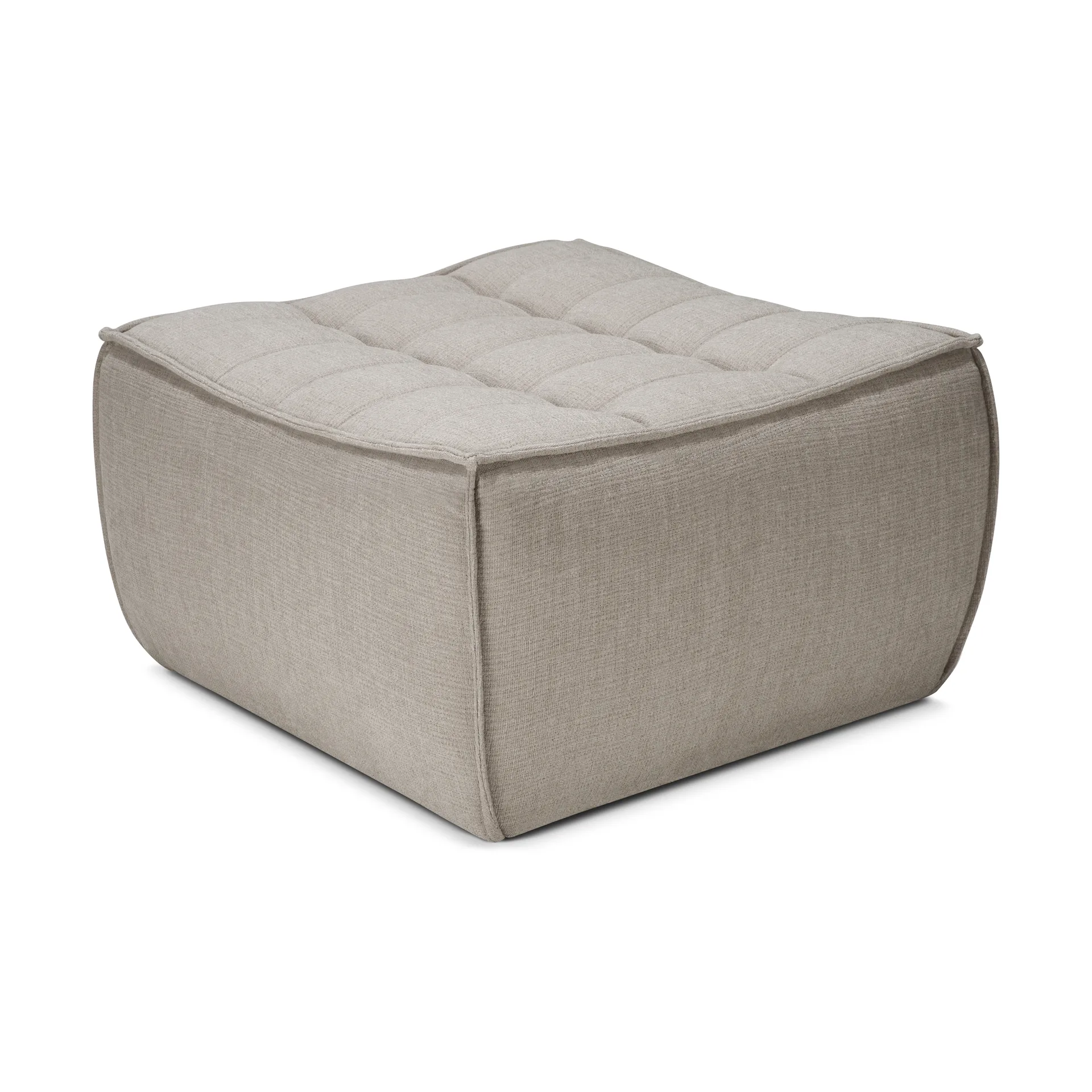 Reposapiés N701 70x70 cm, Tela ecru beige Ethnicraft