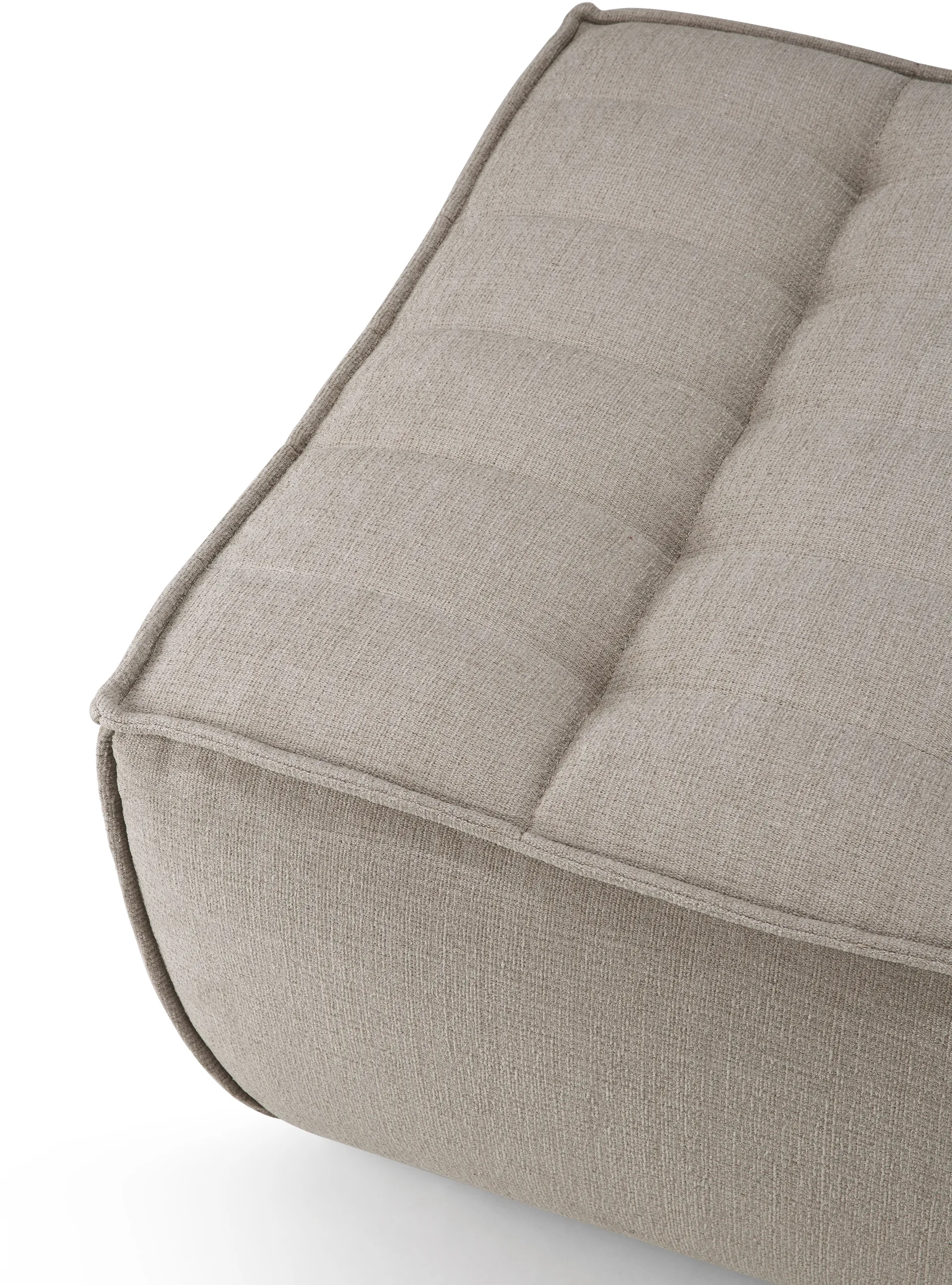 Reposapiés N701 70x70 cm, Tela ecru beige Ethnicraft