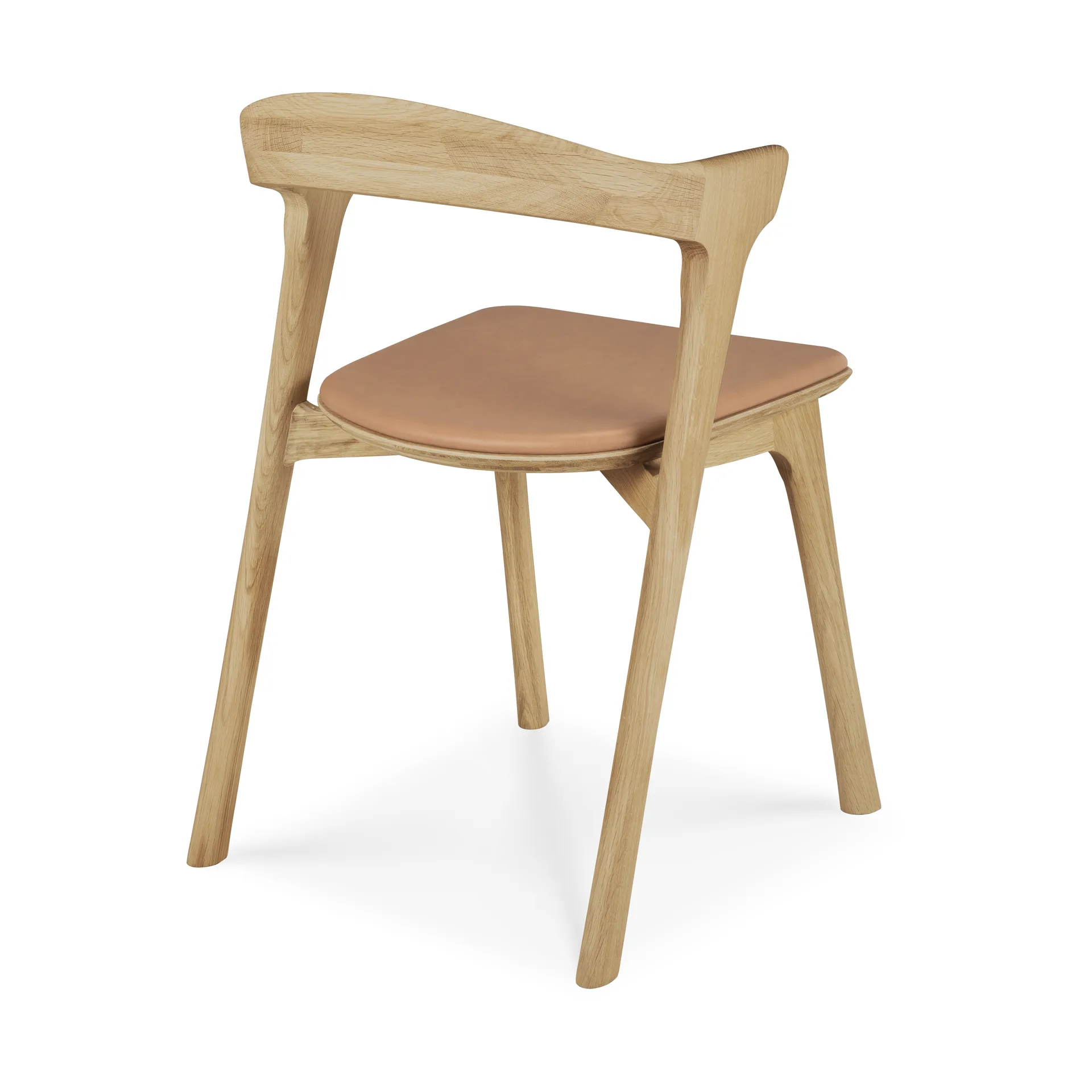 Silla Bok, Roble lacado-cuero Sienna Ethnicraft