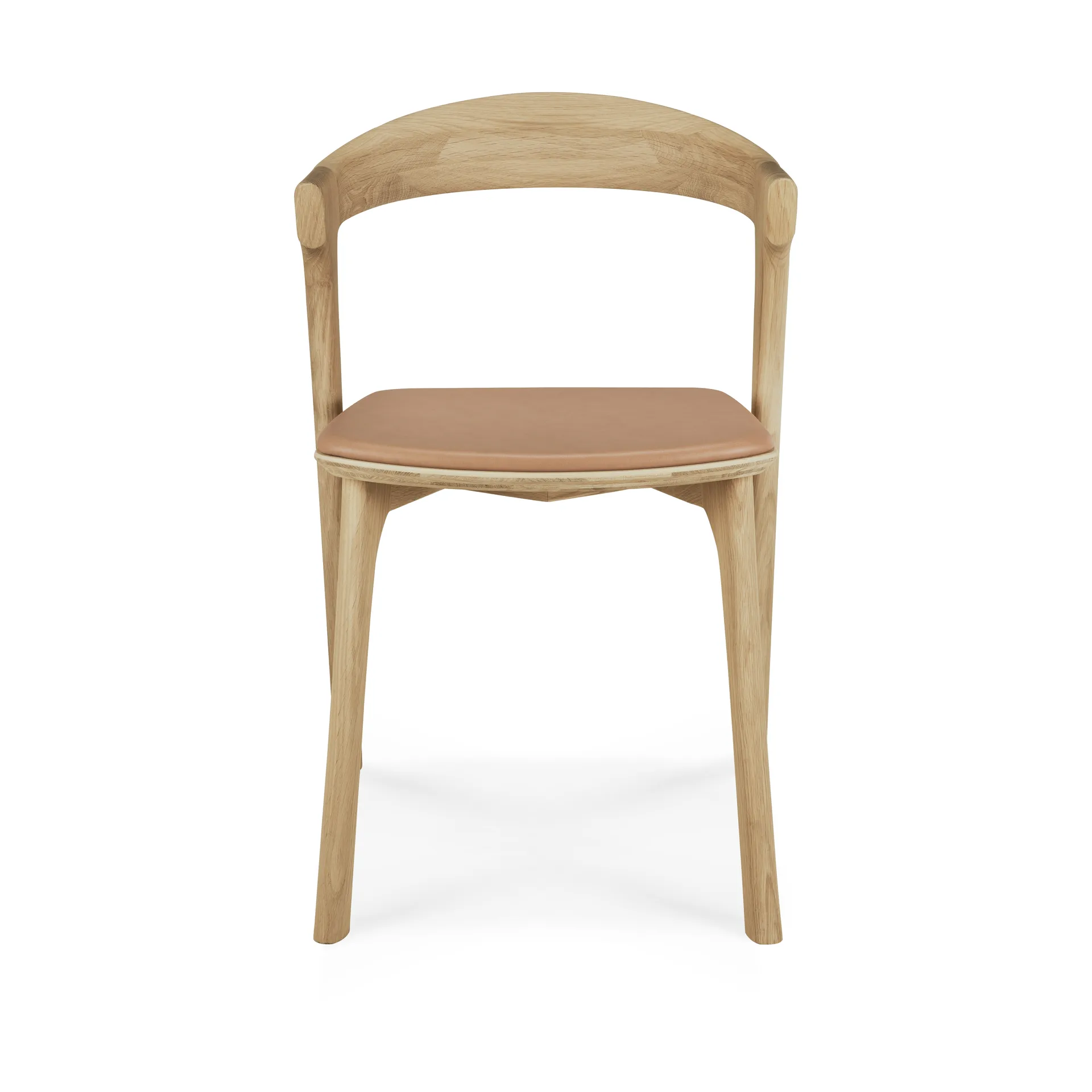 Silla Bok, Roble lacado-cuero Sienna Ethnicraft