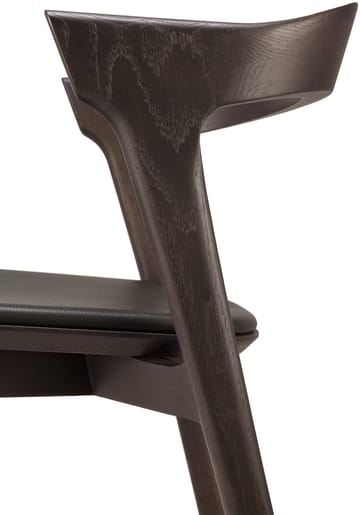 Silla con asiento de cuero Bok  - Roble tintado marrón-cuero marrón - Ethnicraft