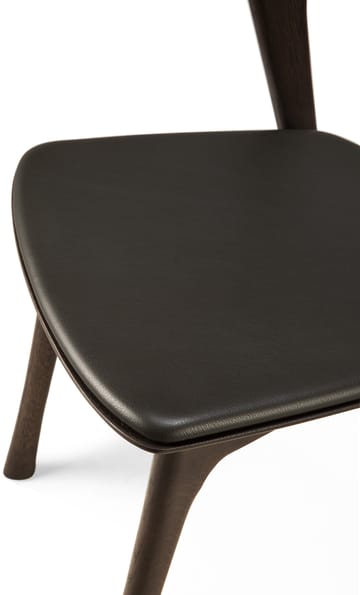 Silla con asiento de cuero Bok  - Roble tintado marrón-cuero marrón - Ethnicraft