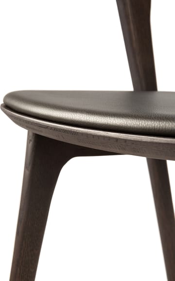 Silla con asiento de cuero Bok  - Roble tintado marrón-cuero marrón - Ethnicraft