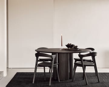 Silla con asiento de cuero Bok  - Roble tintado marrón-cuero marrón - Ethnicraft
