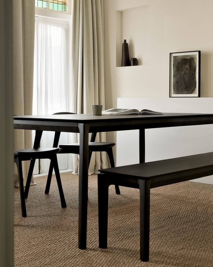 Silla con asiento de cuero Bok , Roble tintado marrón-cuero marrón Ethnicraft