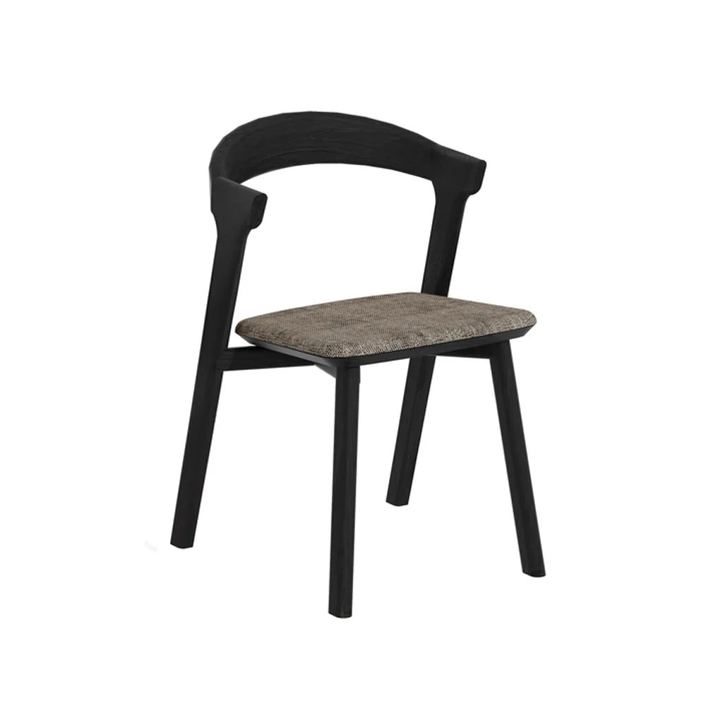 Silla con asiento tapizado Bok , Cojín gris Ethnicraft