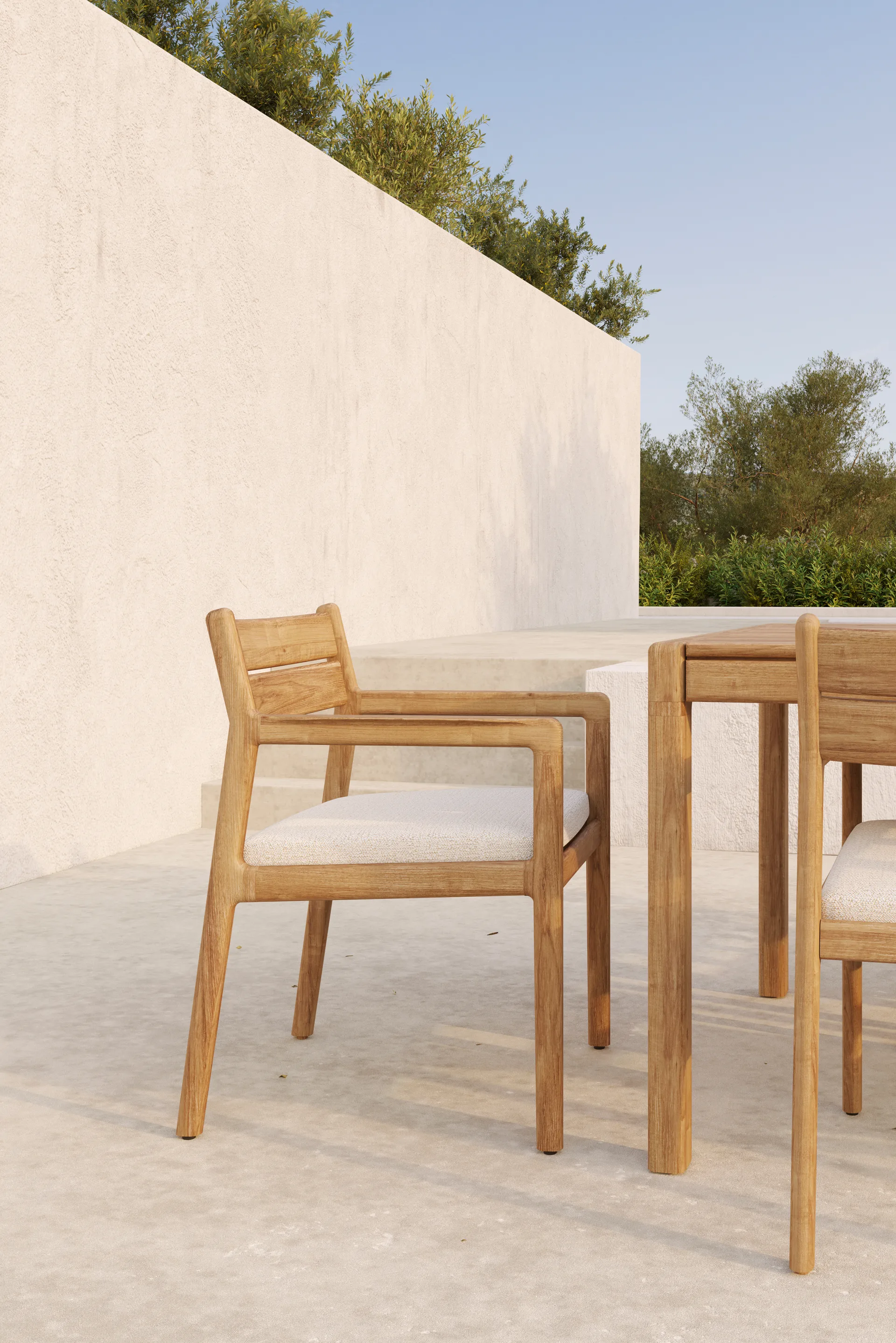 Silla con reposabrazos Jack Outdoor Dining, off-white Ethnicraft