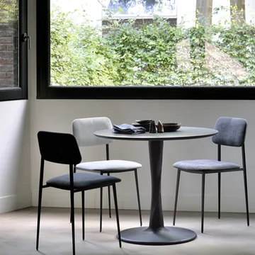 Silla DC Dining - Light grey-Black metal - Ethnicraft