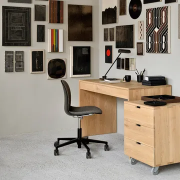 Silla de oficina RBM Noor - Negro con reposabrazos 73x67 cm - Ethnicraft