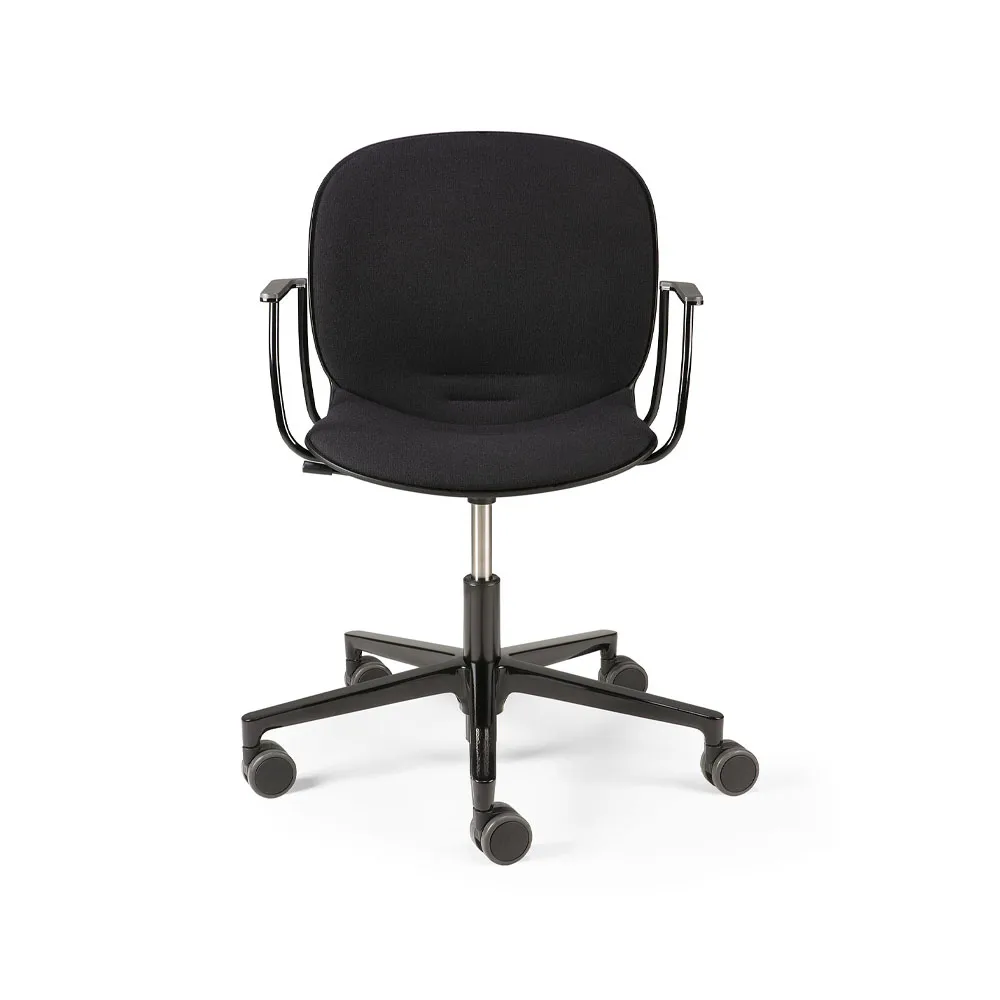 Silla de oficina RBM Noor, Negro con reposabrazos 73x67 cm Ethnicraft