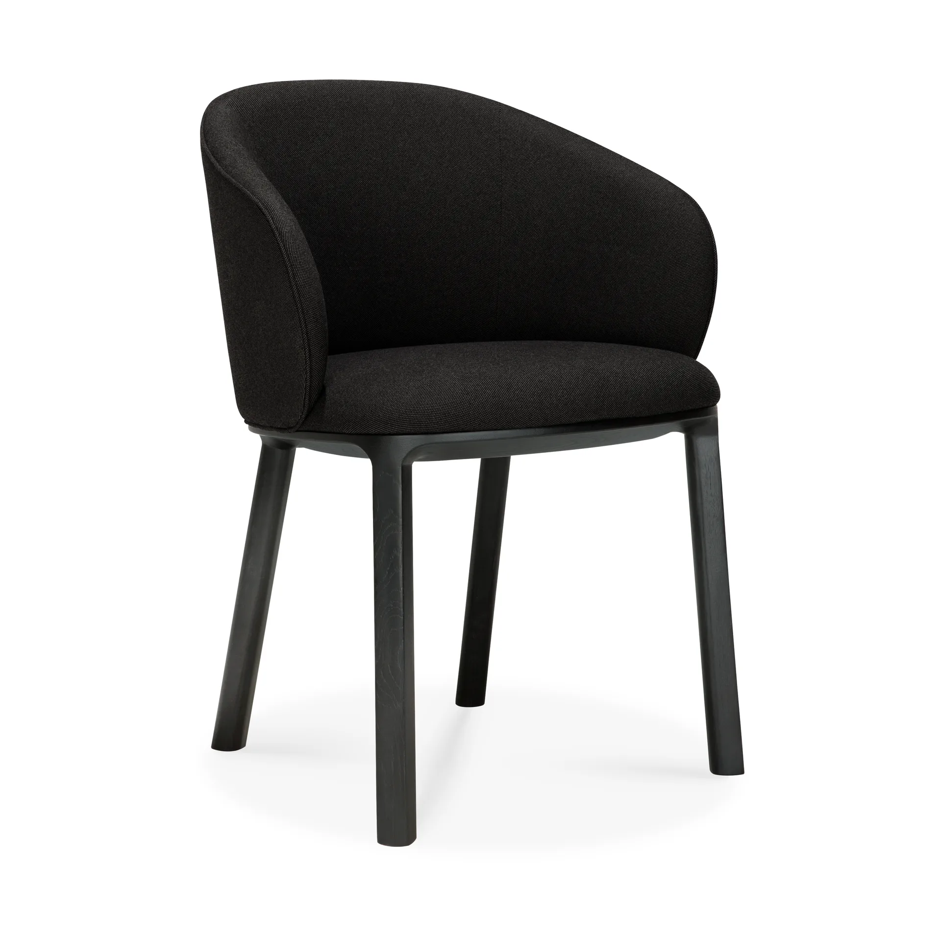 Silla Unda, Roble teñido en negro-charcoal Ethnicraft