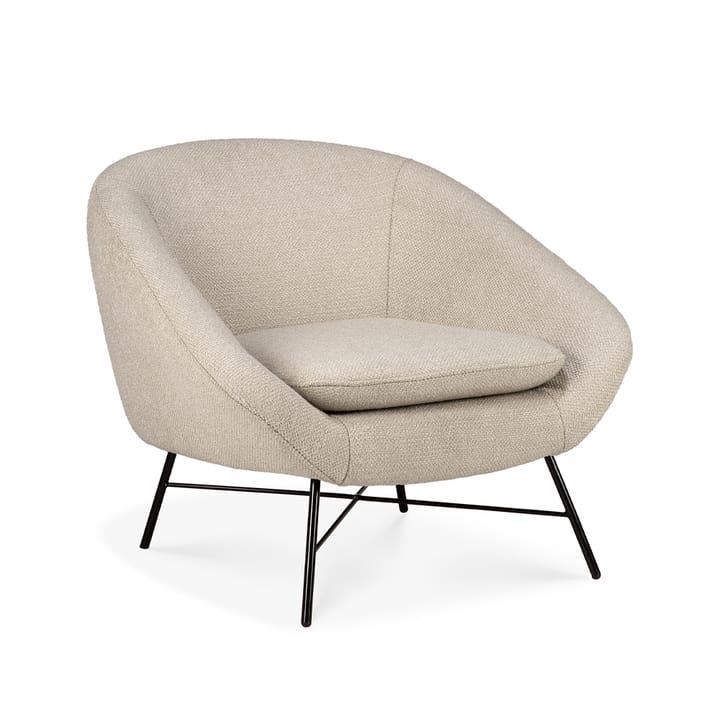 Sillón lounge Barrow - Off white-Black metal - Ethnicraft