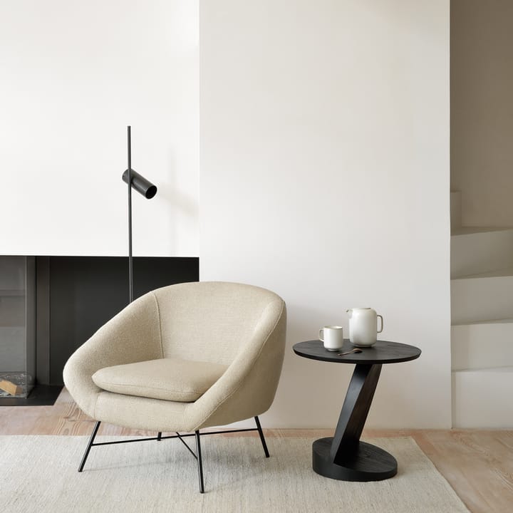 Sillón lounge Barrow, Off white-Black metal Ethnicraft