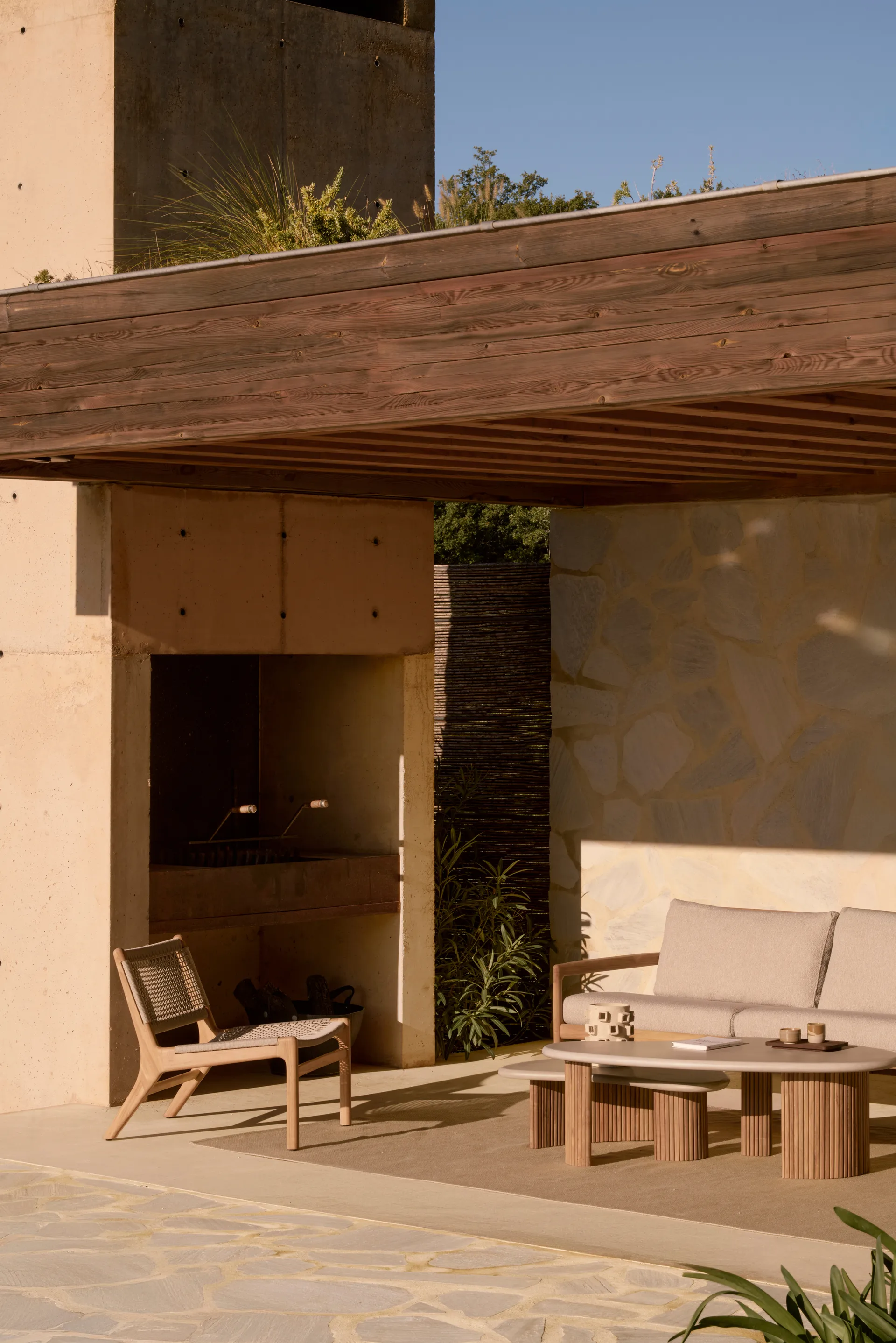 Sillón lounge Jack outdoor teak, Beige Ethnicraft