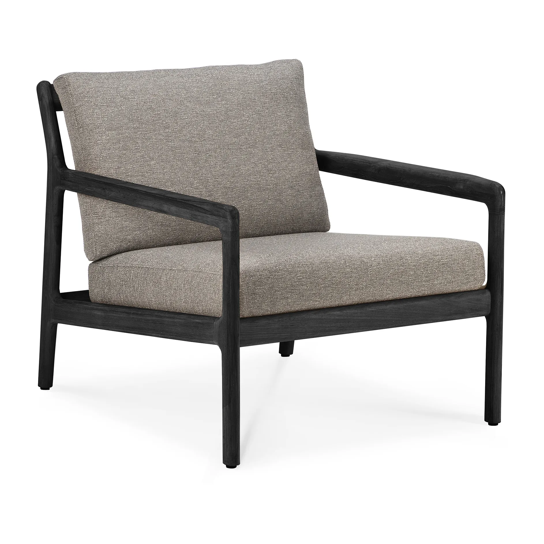 Sillón lounge Jack outdoor teca lacado negro, Mocha Ethnicraft