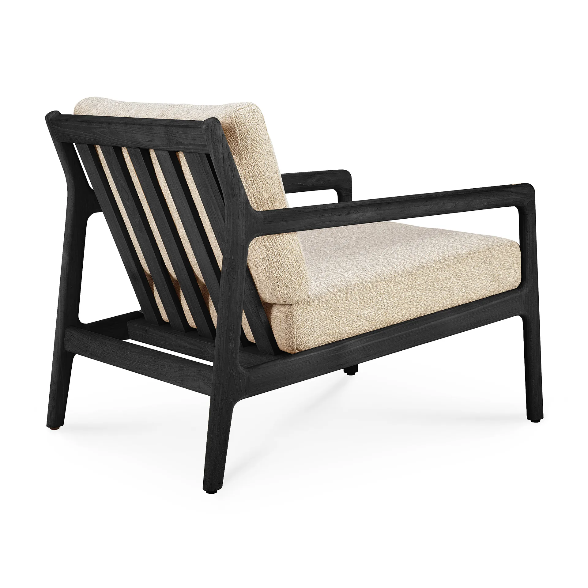 Sillón lounge Jack outdoor teca lacado negro, Natural Ethnicraft