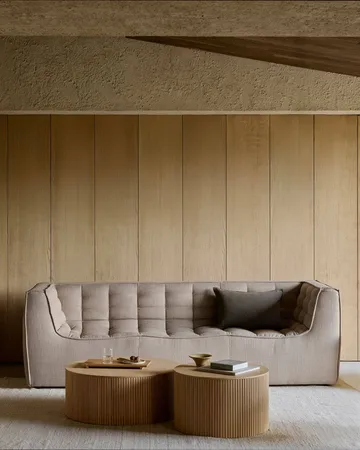 Sofá de 2 plazas N701 - Beige, con reposabrazos - Ethnicraft
