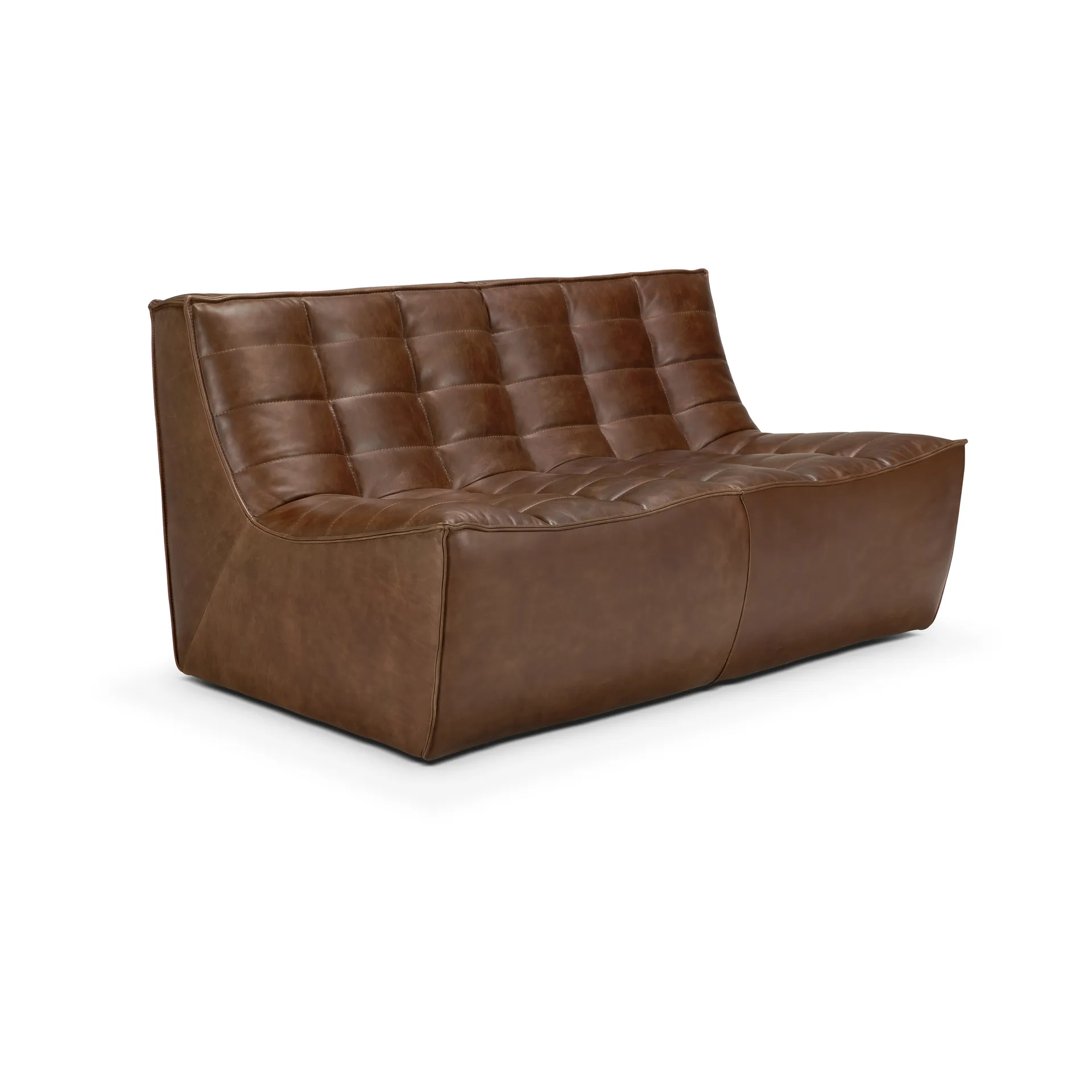 Sofá de 2 plazas N701, Cuero Chestnut Ethnicraft