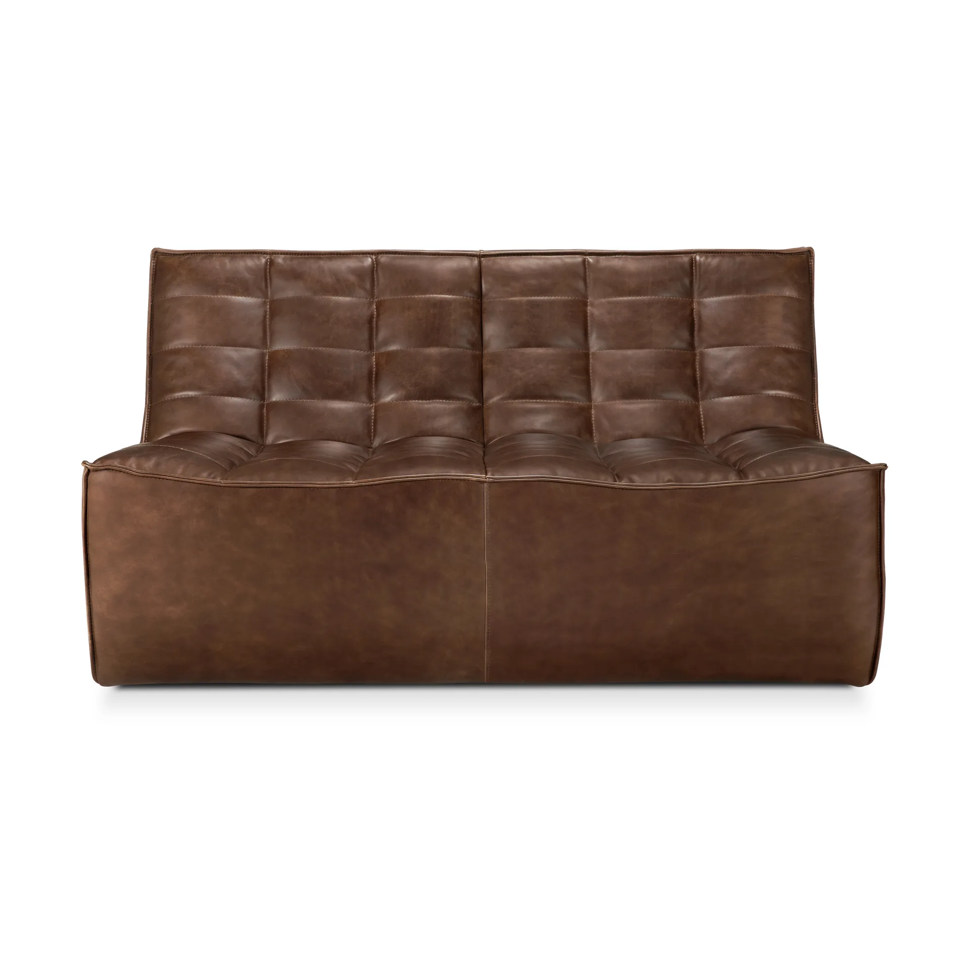 Sofá de 2 plazas N701, Cuero Chestnut Ethnicraft