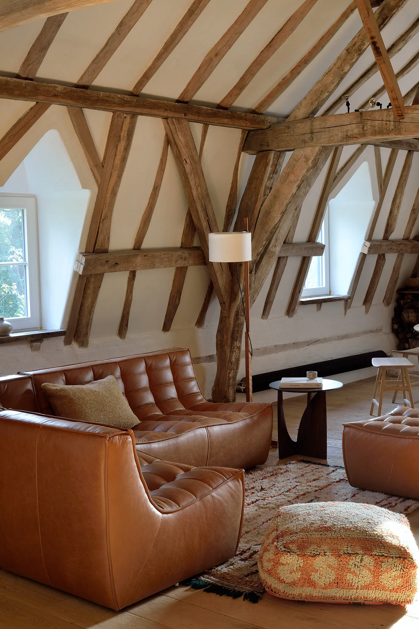 Sofá de 2 plazas N701, Cuero old saddle brown Ethnicraft