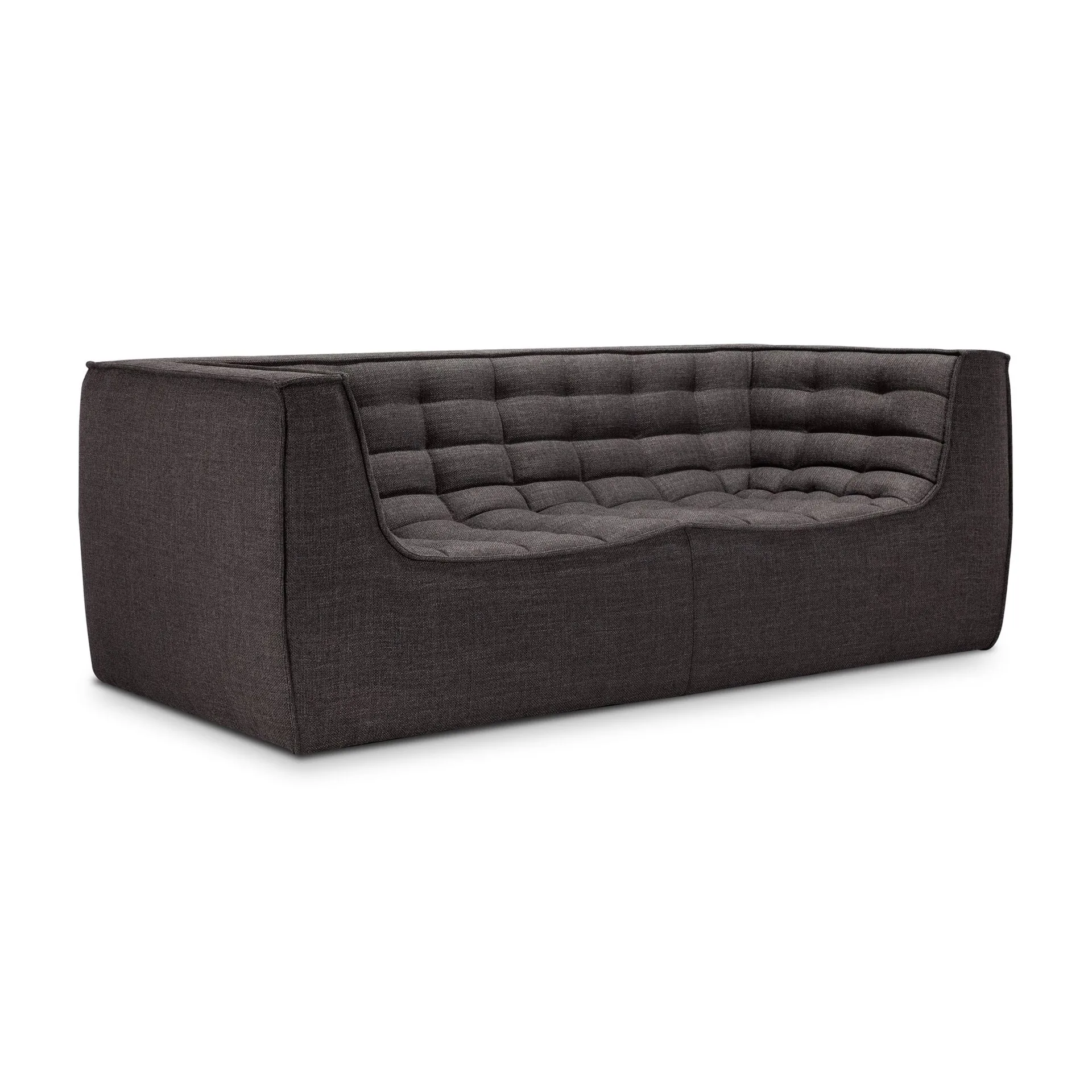 Sofá de 2 plazas N701, Dark grey, con reposabrazos Ethnicraft