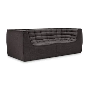 Sofá de 2 plazas N701 - Dark grey, con reposabrazos - Ethnicraft