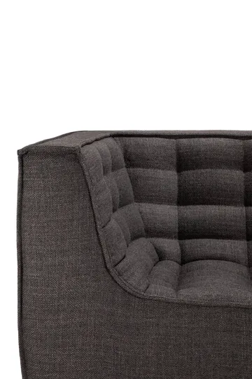 Sofá de 2 plazas N701 - Dark grey, con reposabrazos - Ethnicraft