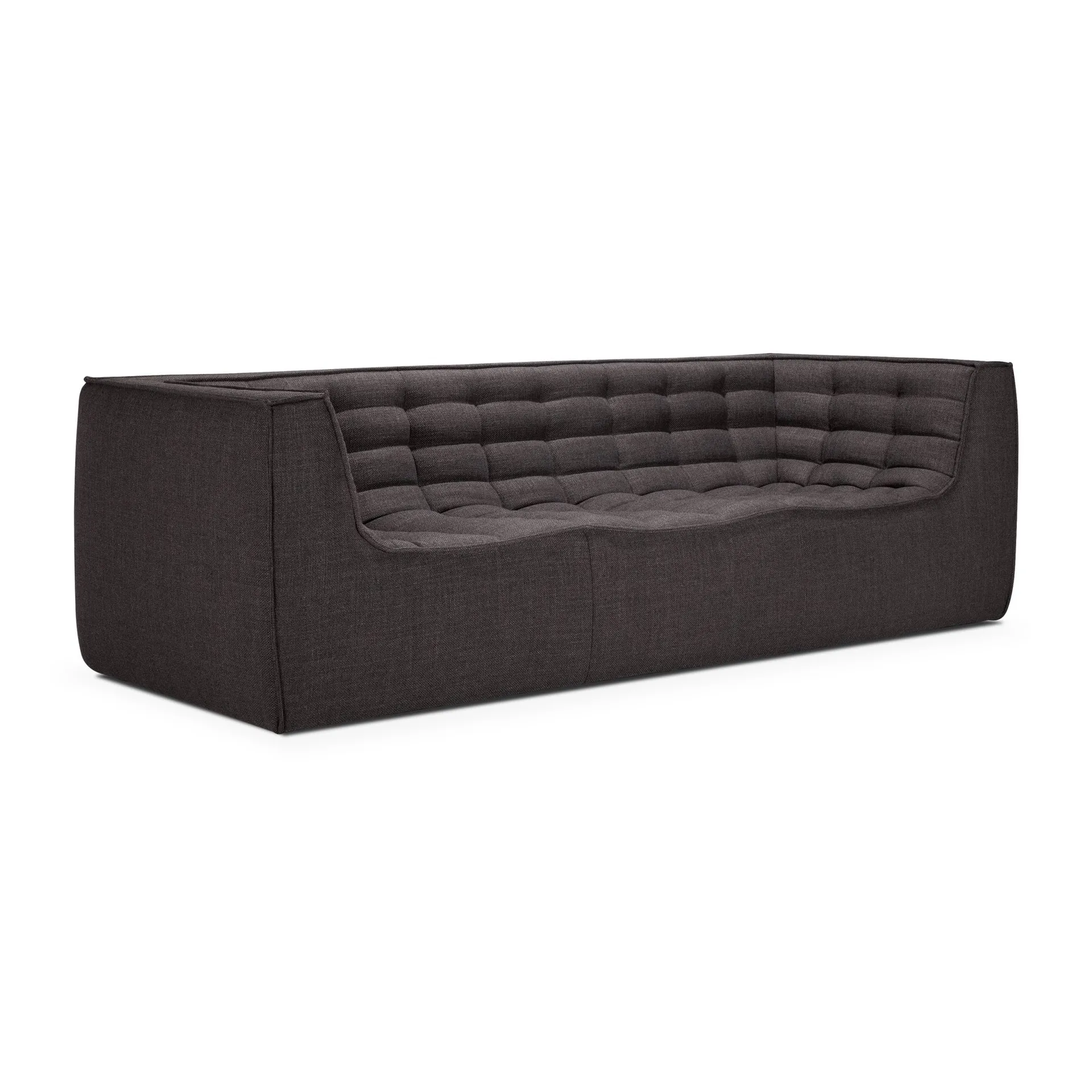 Sofá de 3 plazas N701, Dark grey, con reposabrazos Ethnicraft