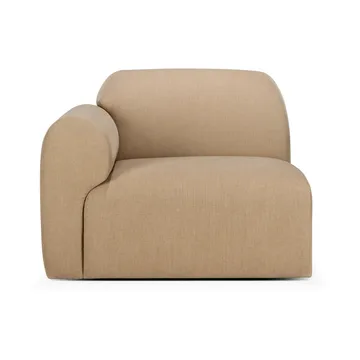 Sofá modular Bulky, módulo terminal con reposabrazos derecho - Sepia claro - Ethnicraft