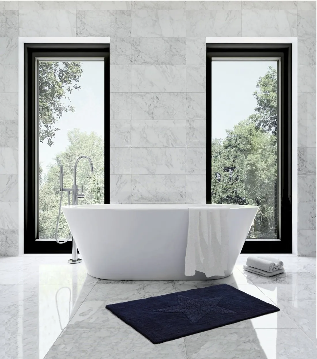 Alfombra Star, pequeña, azul marino Etol Design