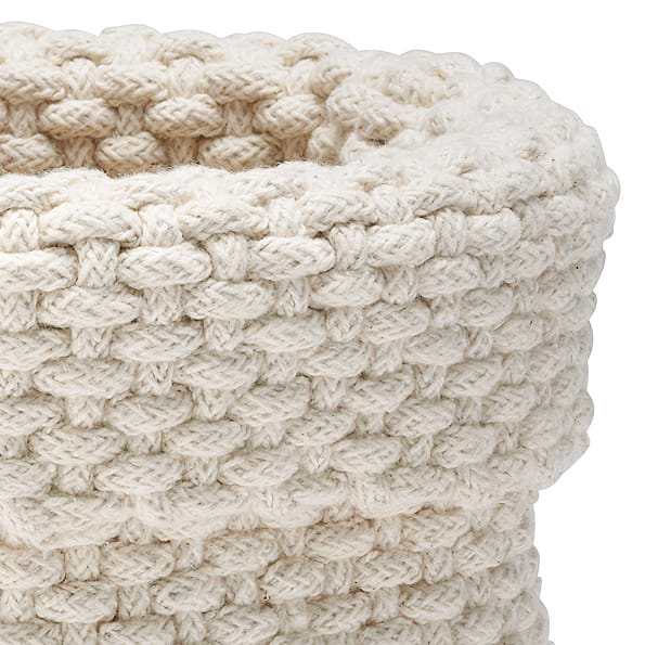 Cesta de almacenaje Rope, blanco natural Etol Design
