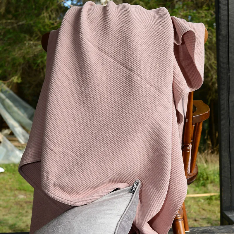 Colcha de cama Stripe algodón lavado a la piedra 180x260, Dusty rose Etol Design