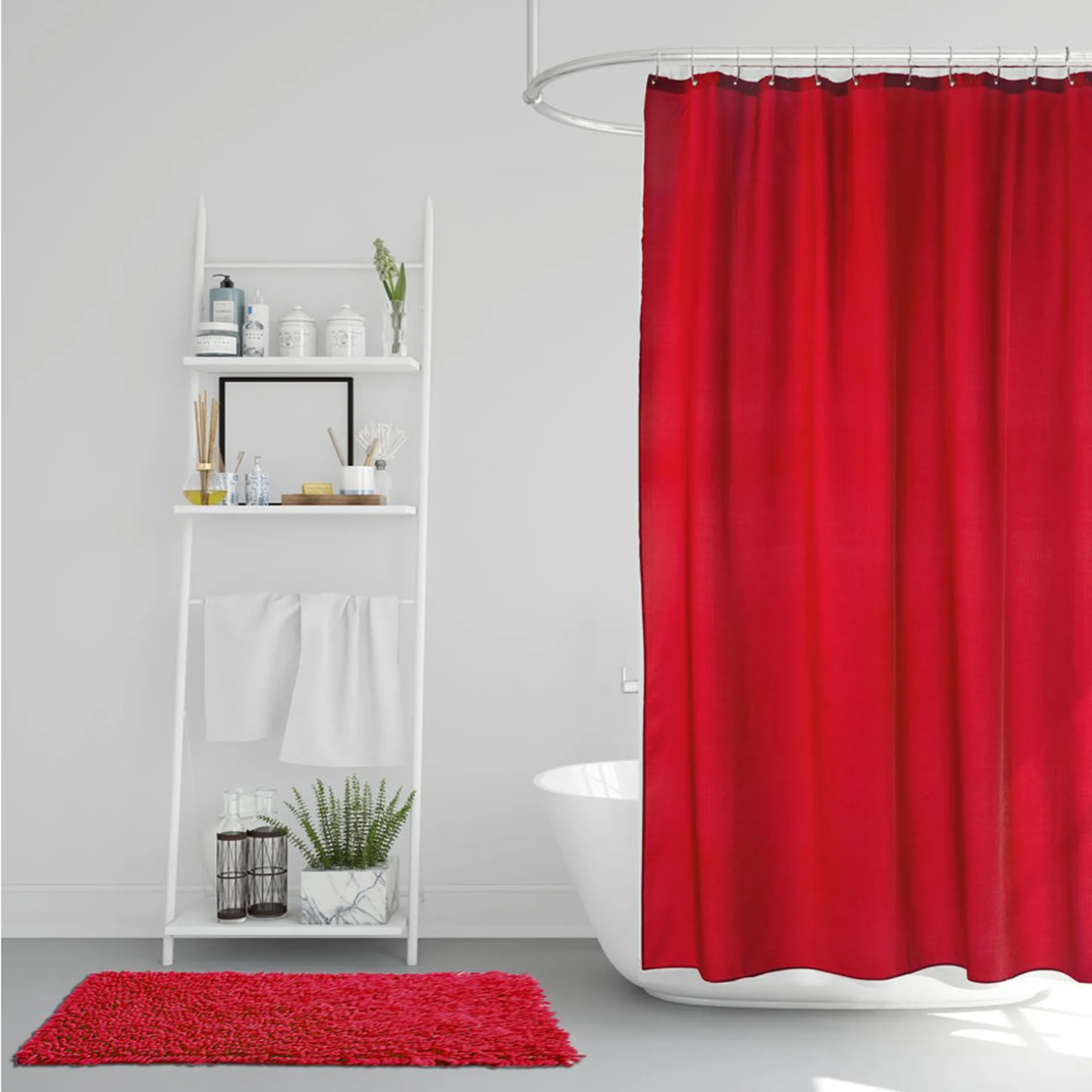 Cortina de ducha Match, rojo Etol Design