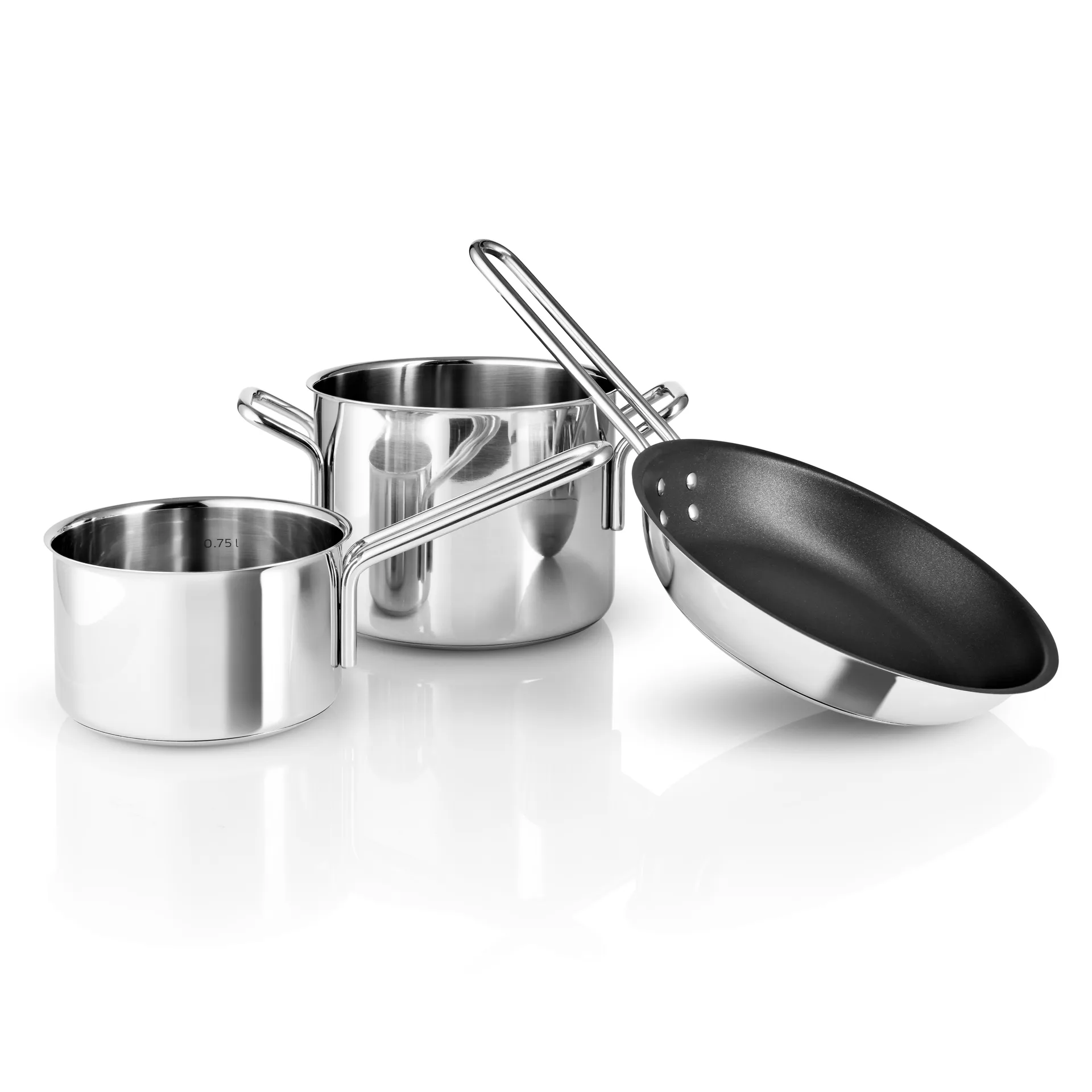 Batería de cocina Eva Trio 3 piezas, acero inoxidable Eva Solo