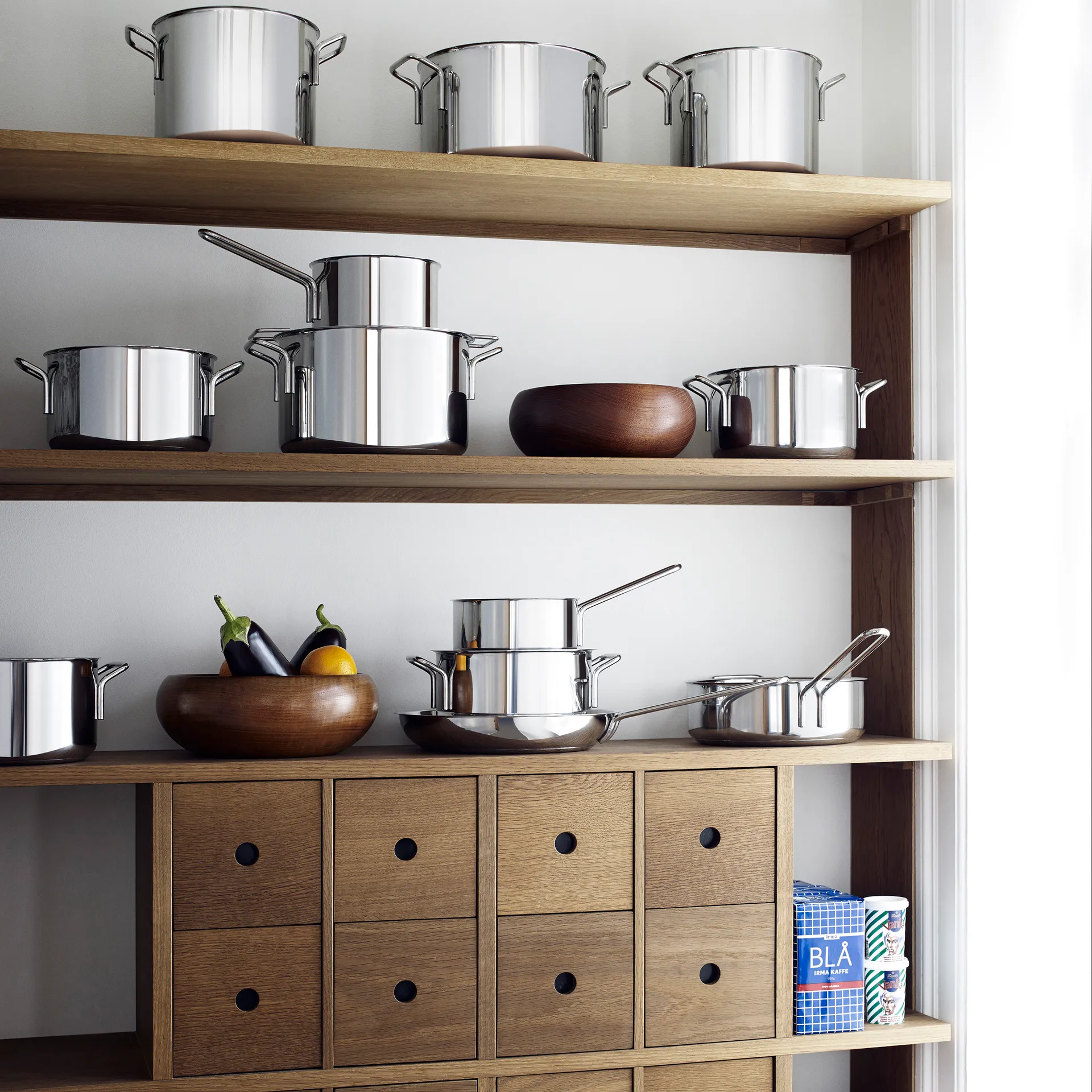 Batería de cocina Eva Trio, acero inoxidable, set de 4 Eva Solo