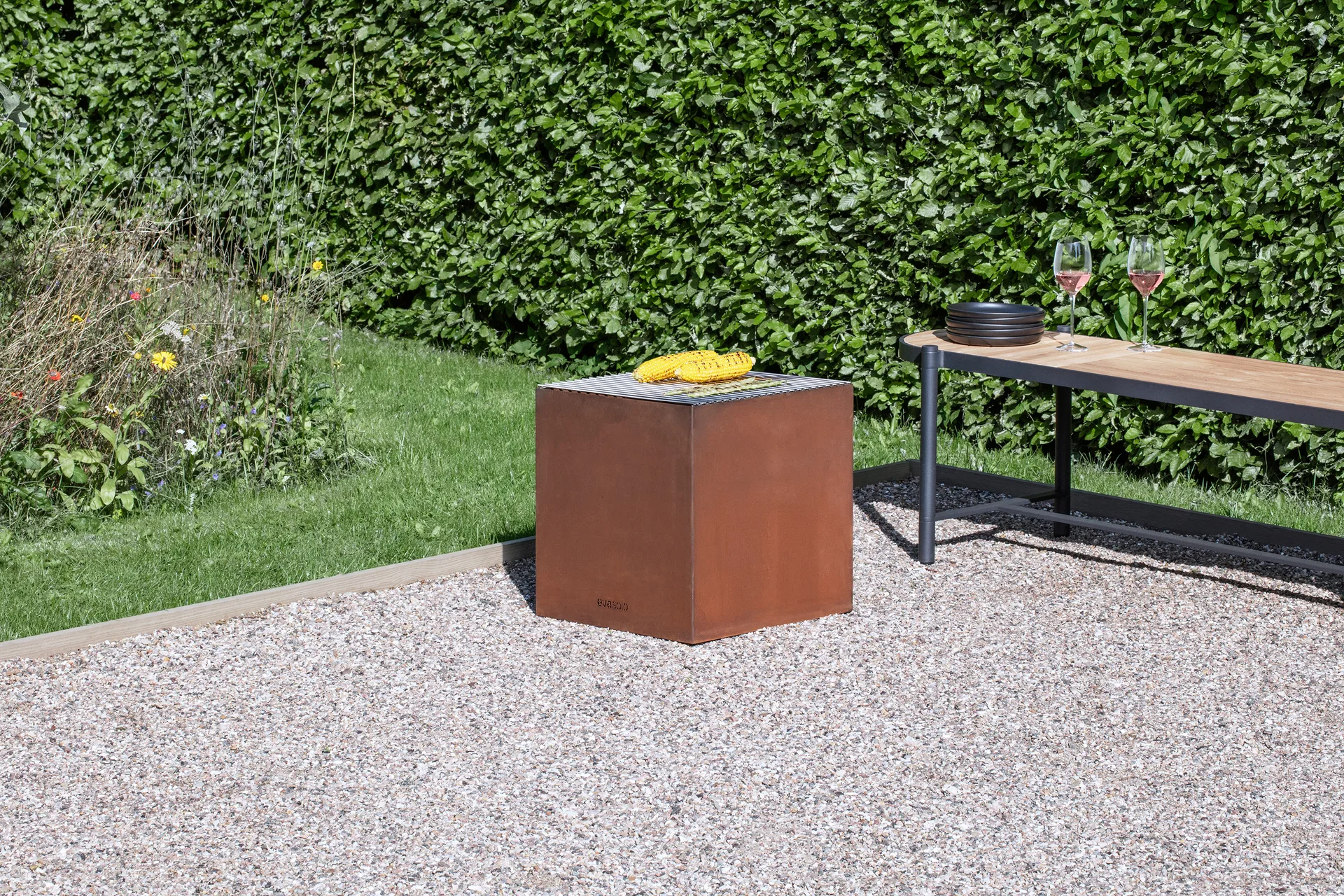 Brasero FireCube, acero corten Eva Solo