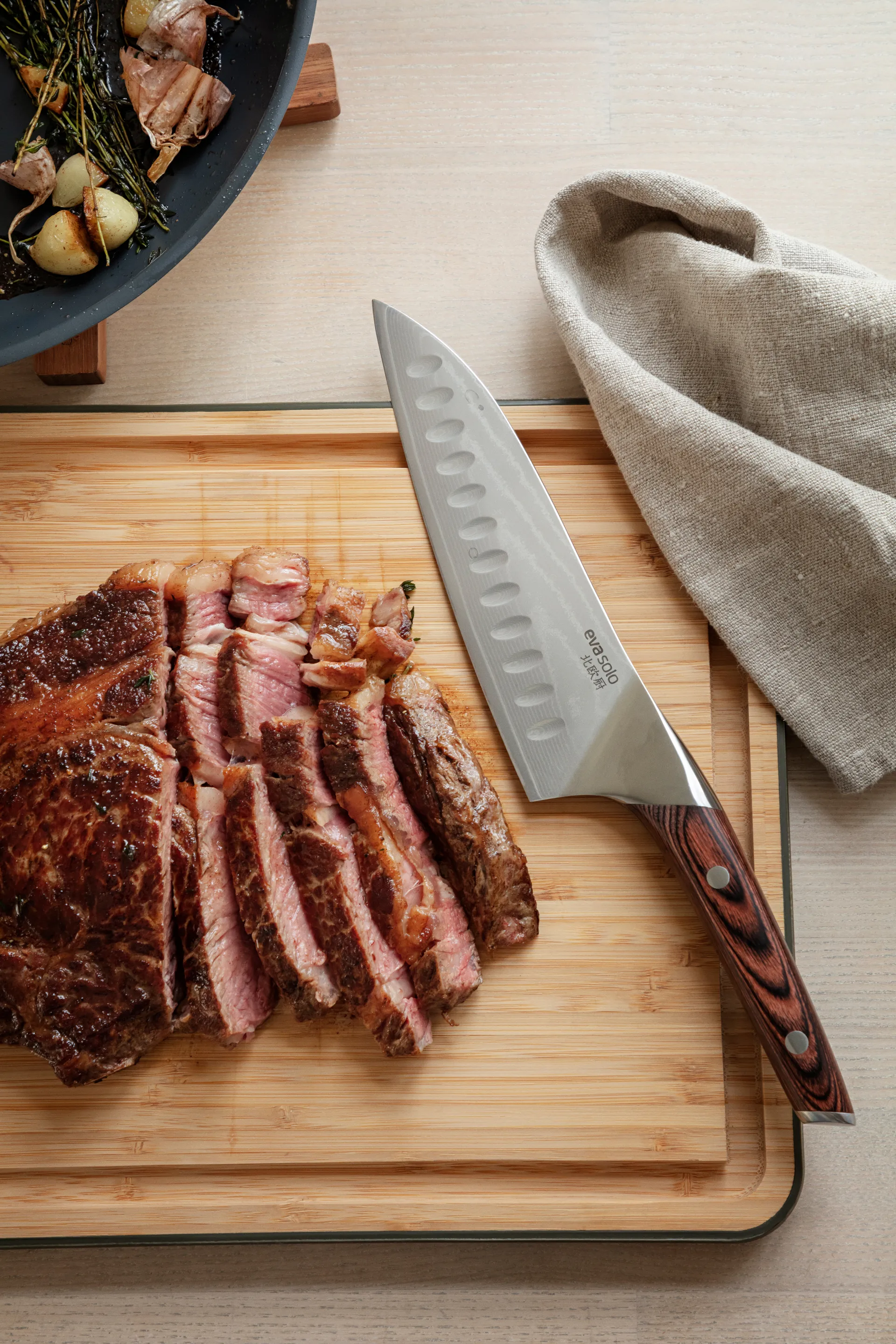 Cuchillo santoku Nordic Kitchen 18 cm, Acero damasco Eva Solo