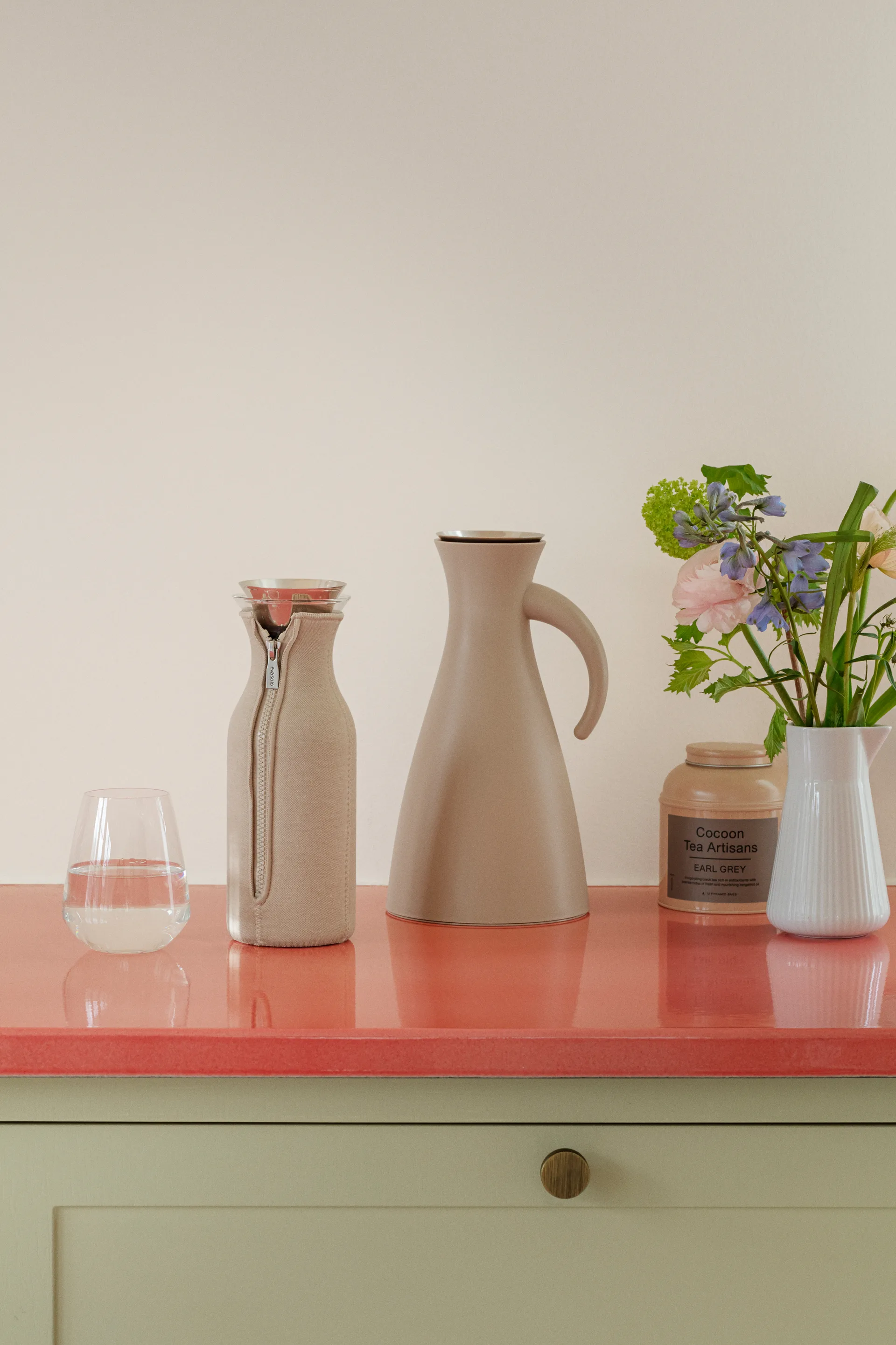 Jarra refrigeradora con funda tejida Eva Solo, Caramel cream Eva Solo