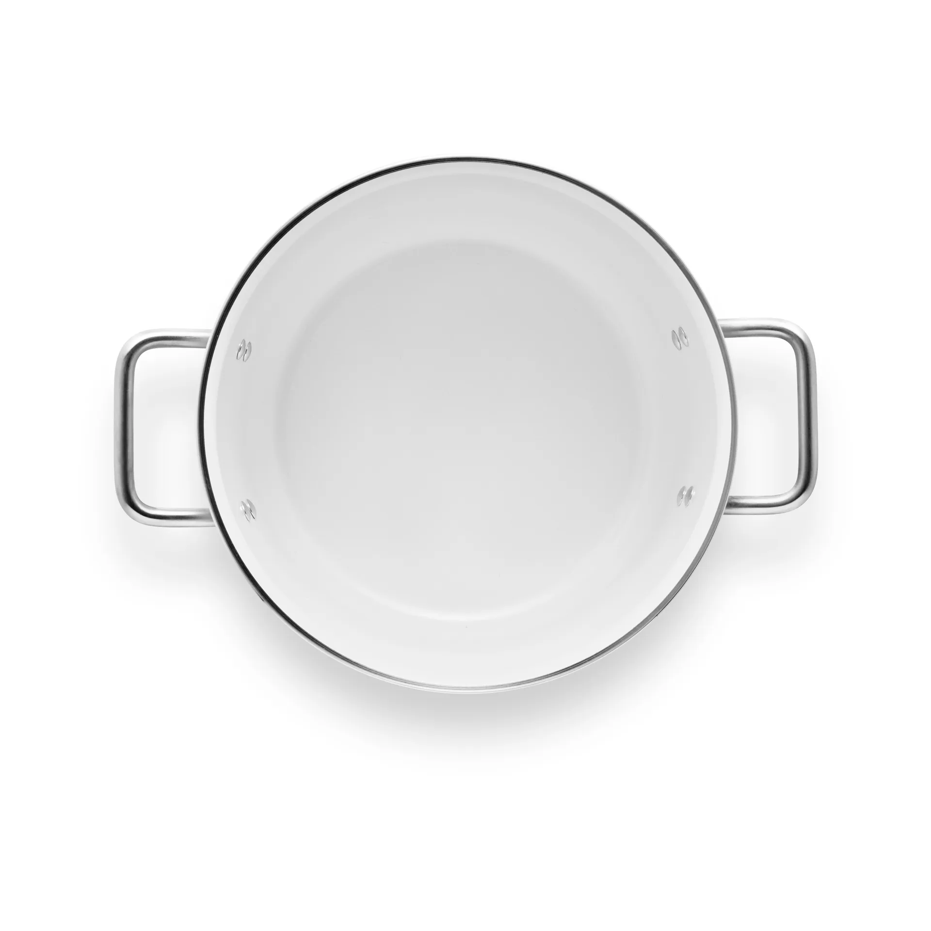 Juego de ollas cerámicas Eva Trio White Line Slip-Let, 3 piezas, Acero inoxidable Eva Solo