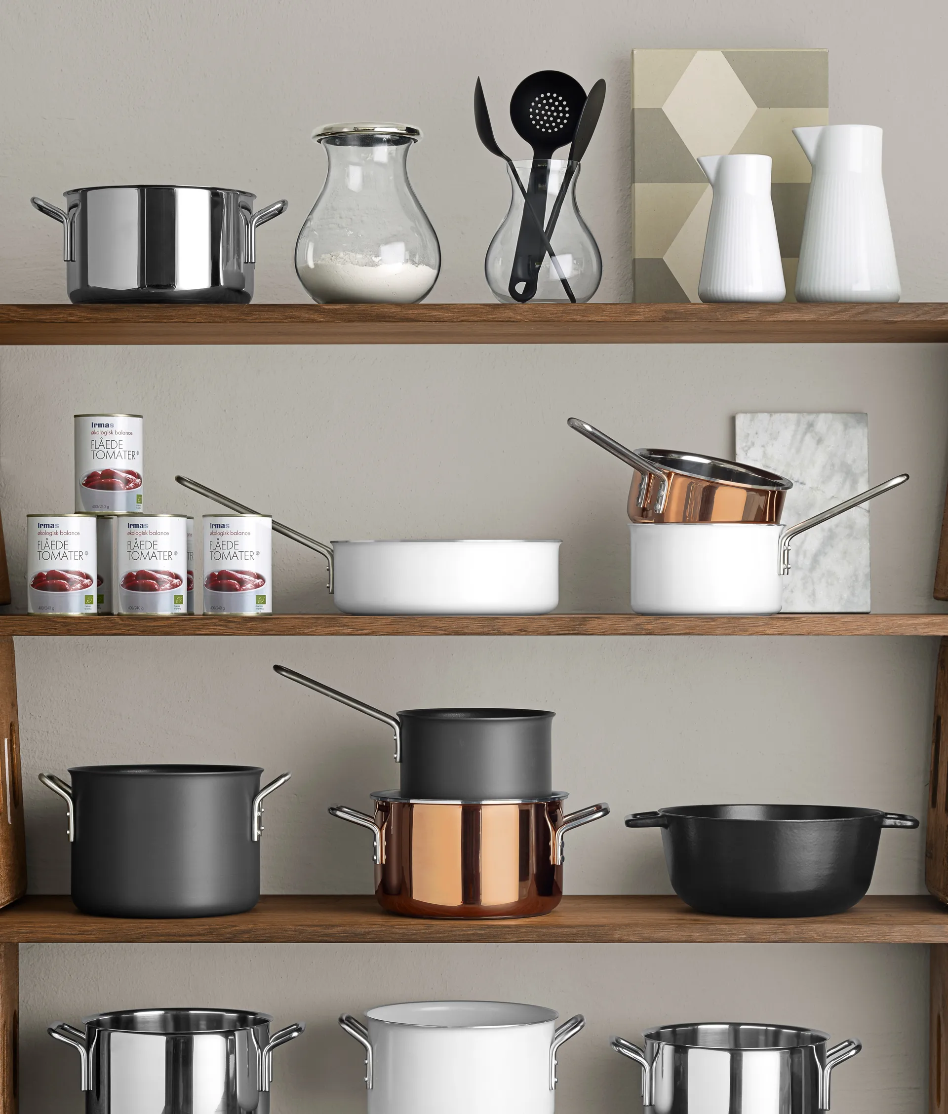 Olla cerámica Eva Trio White Line Slip-Let, 7 L Eva Solo