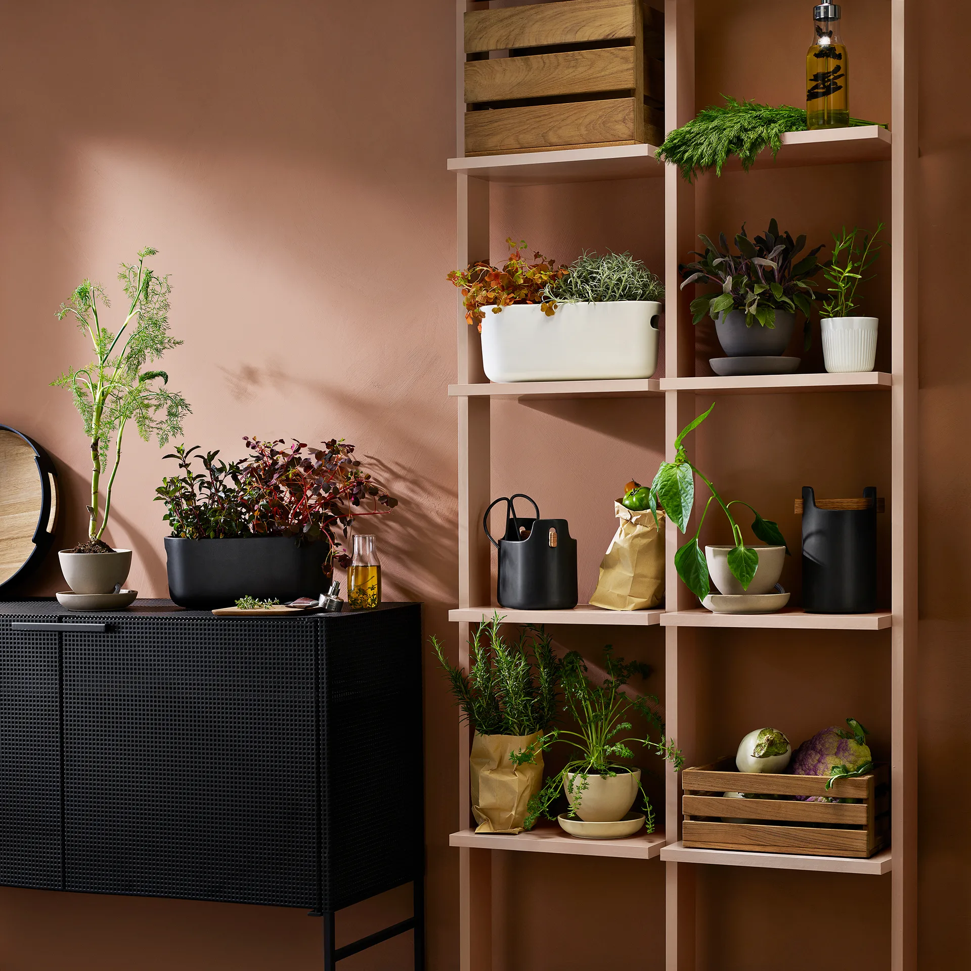 Organizador de hierbas con auto-riego Eva Solo, negro Eva Solo